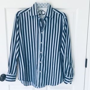 Bugatchi Men’s Button Down Shirt Flip Cuff